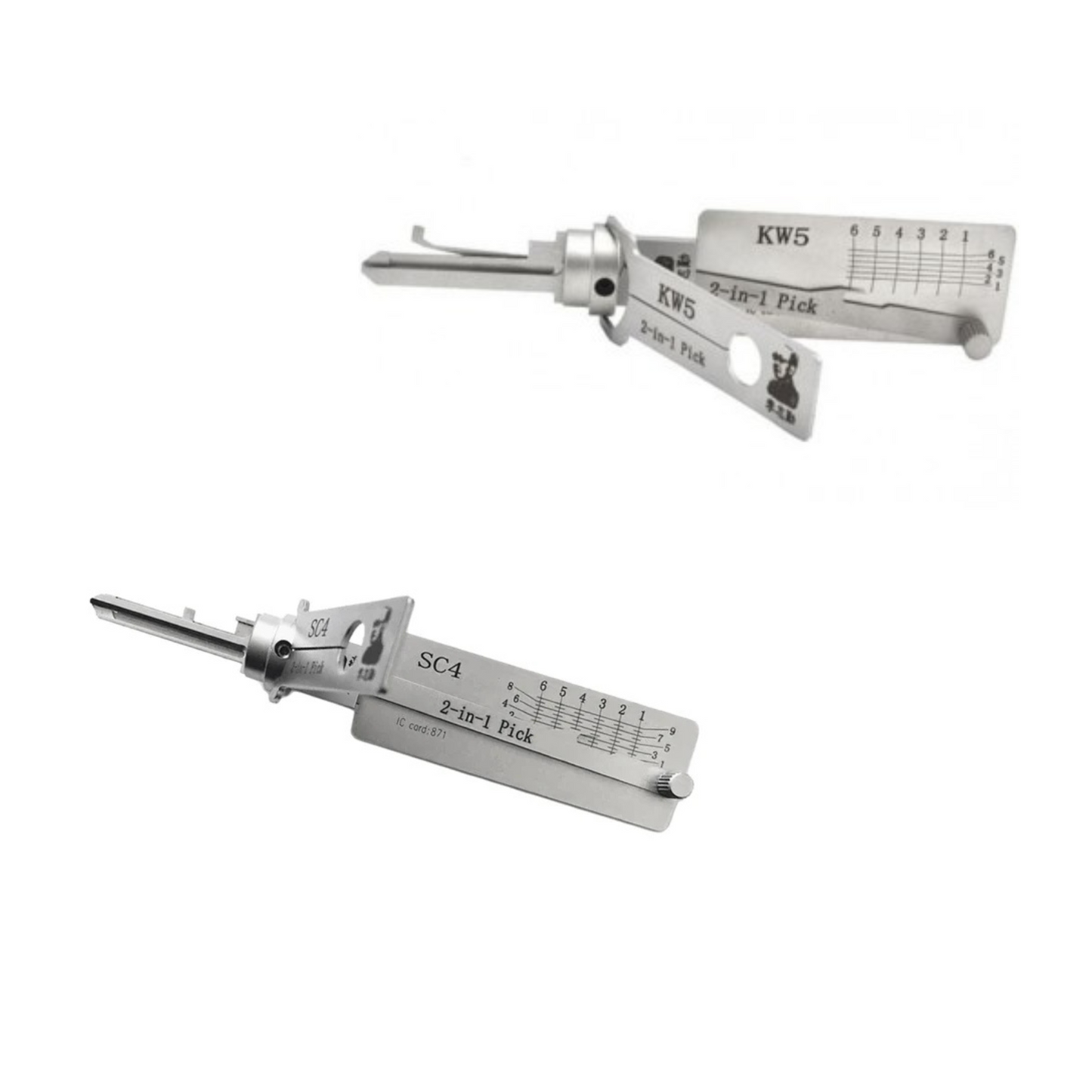 KW5, SC4 Lishi Tool For Most Extended Style Home Locks - Set of 2